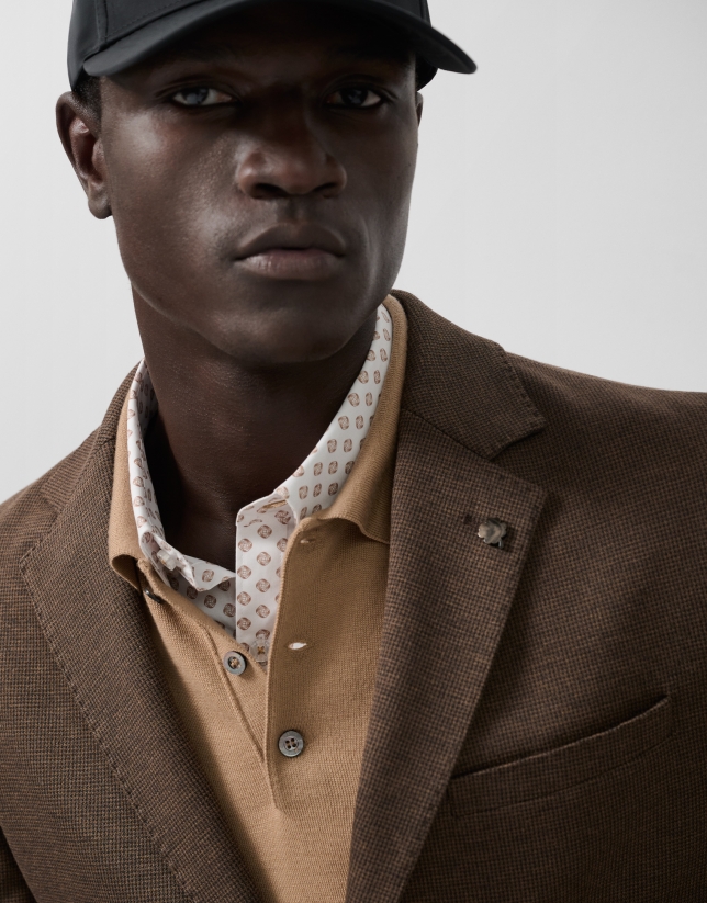 Brown houndstooth separate blazer