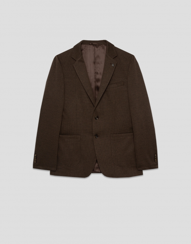 Americana separate pata de gallo marrón