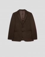 Brown houndstooth separate blazer