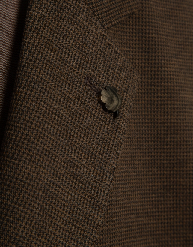 Brown houndstooth separate blazer