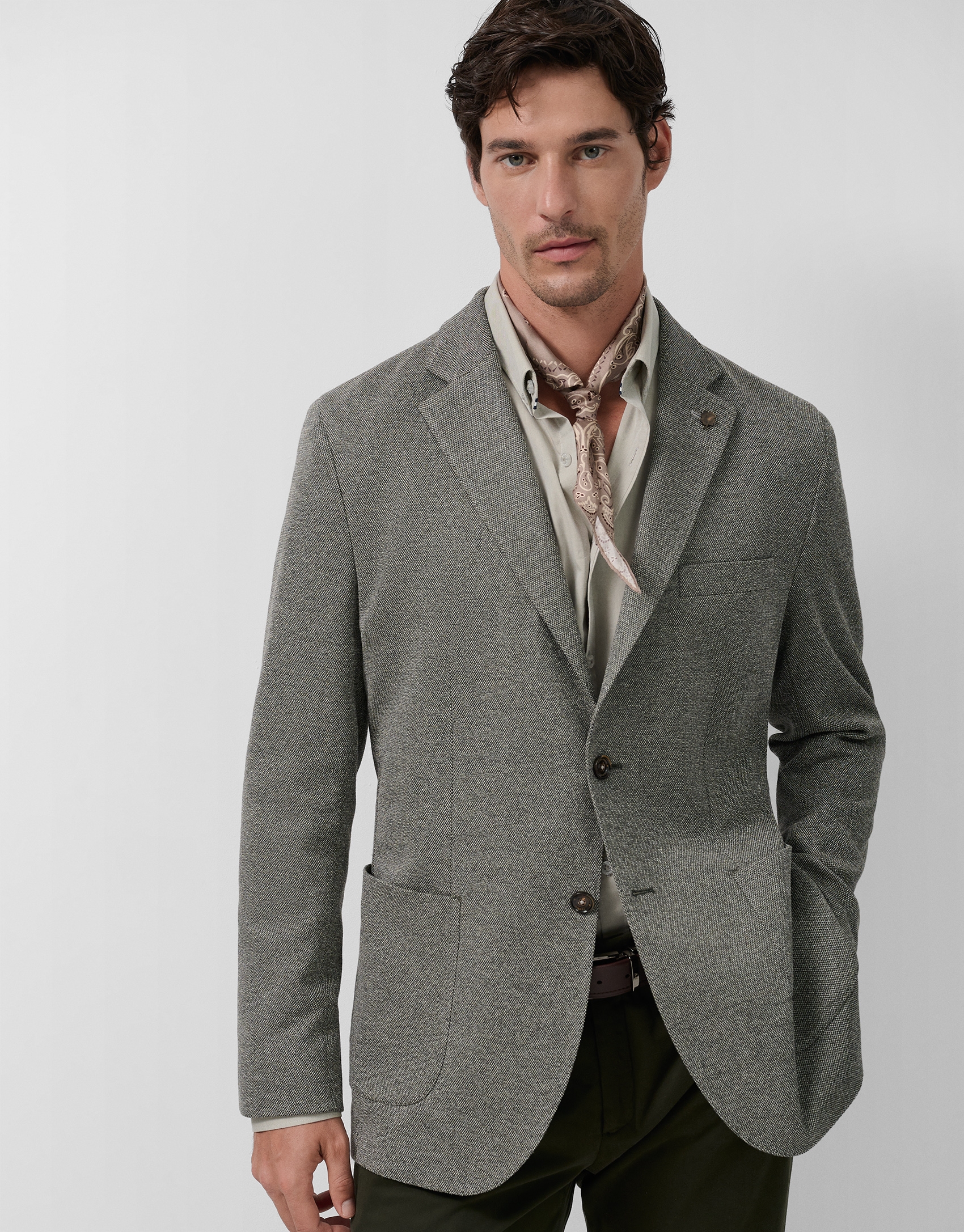 Americana confort estructura verde caqui