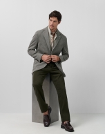 Americana confort estructura verde caqui