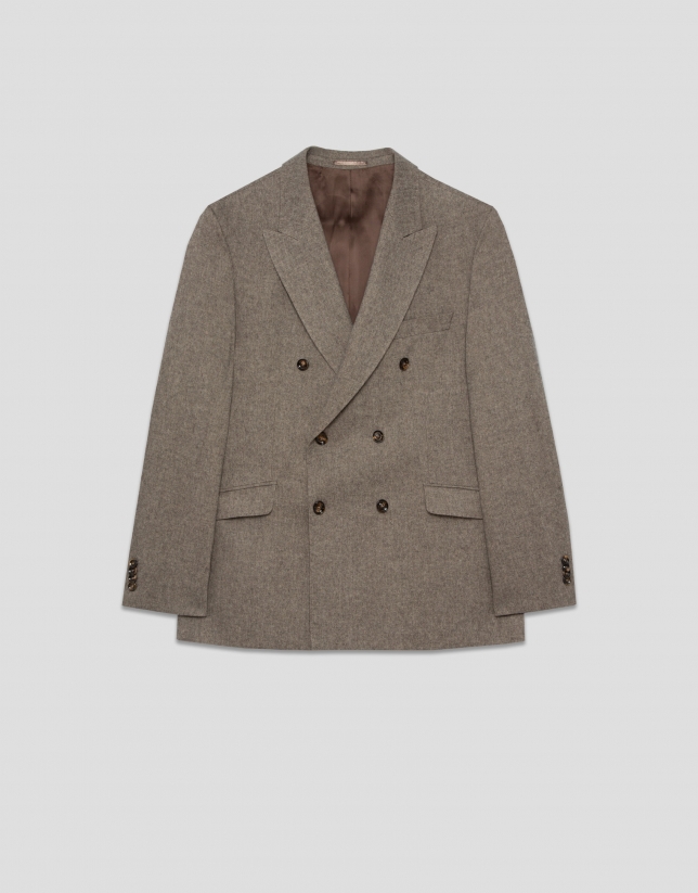 Americana separate cruzada sarga tonos marr&oacute;n