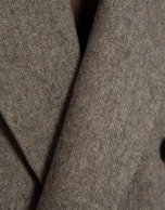 Brown twill double-breasted separate blazer