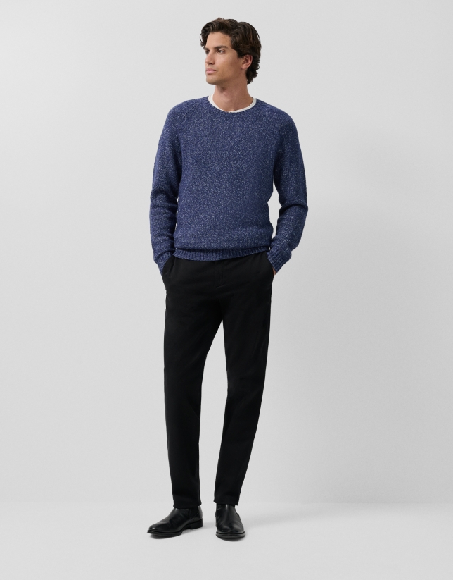 Jersey mouliné azul/celeste