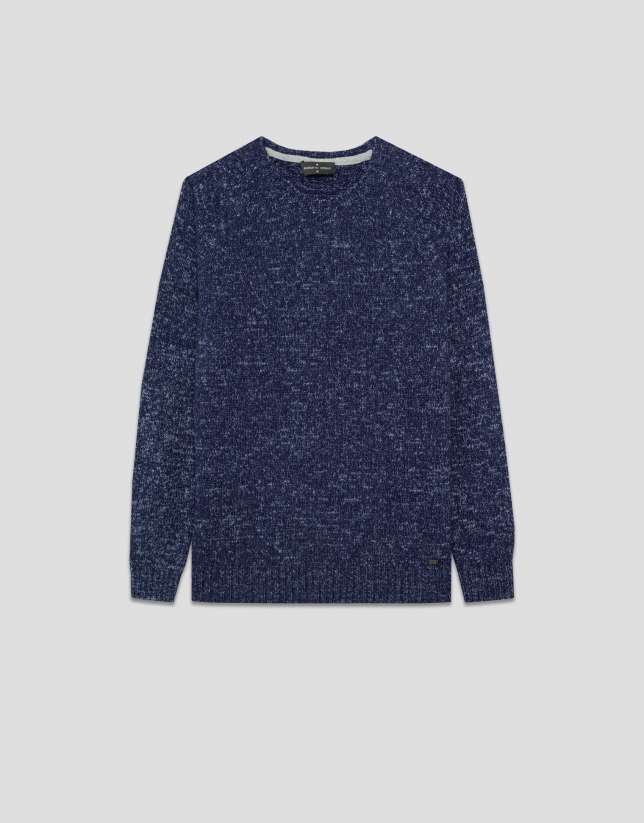 Jersey mouliné azul/celeste
