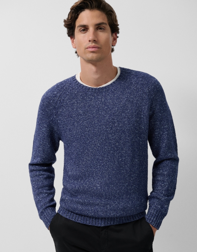 Jersey mouliné azul/celeste