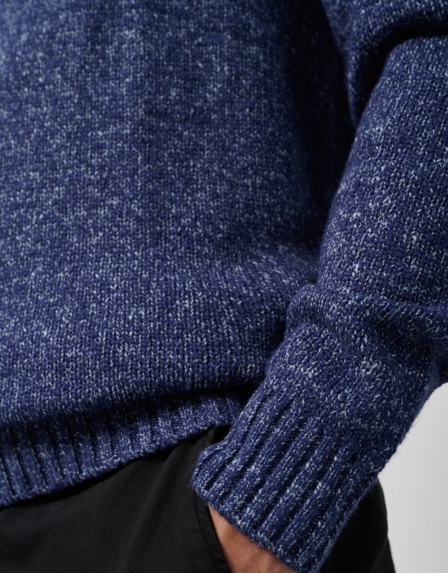 Jersey mouliné azul/celeste