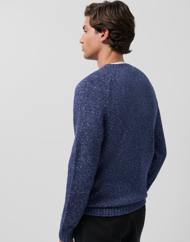 Jersey mouliné azul/celeste