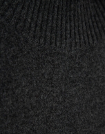 Dark grey melange turtleneck sweater