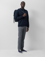 Navy sweatshirt with chest logo