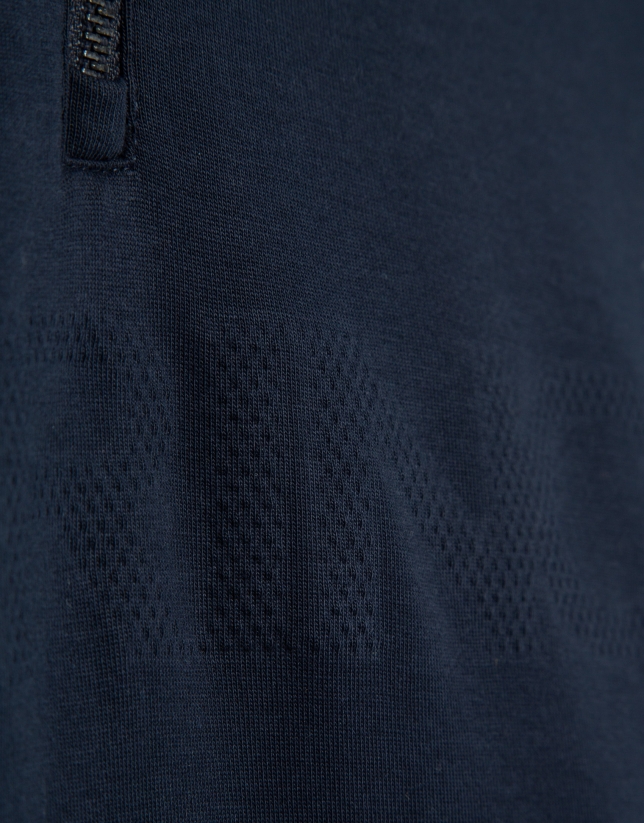 Navy sweatshirt with chest logo