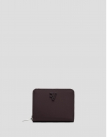 Violet brown nylon wallet purse