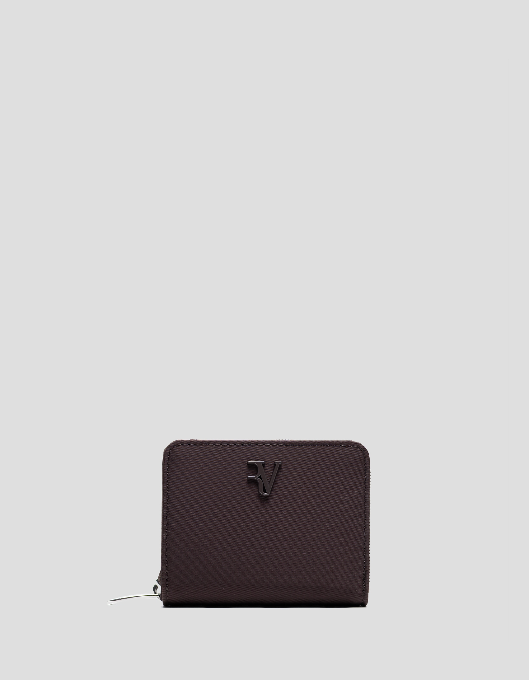 Violet brown nylon wallet purse
