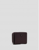 Violet brown nylon wallet purse