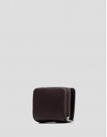 Violet brown nylon wallet purse