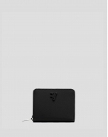Violet black nylon wallet purse