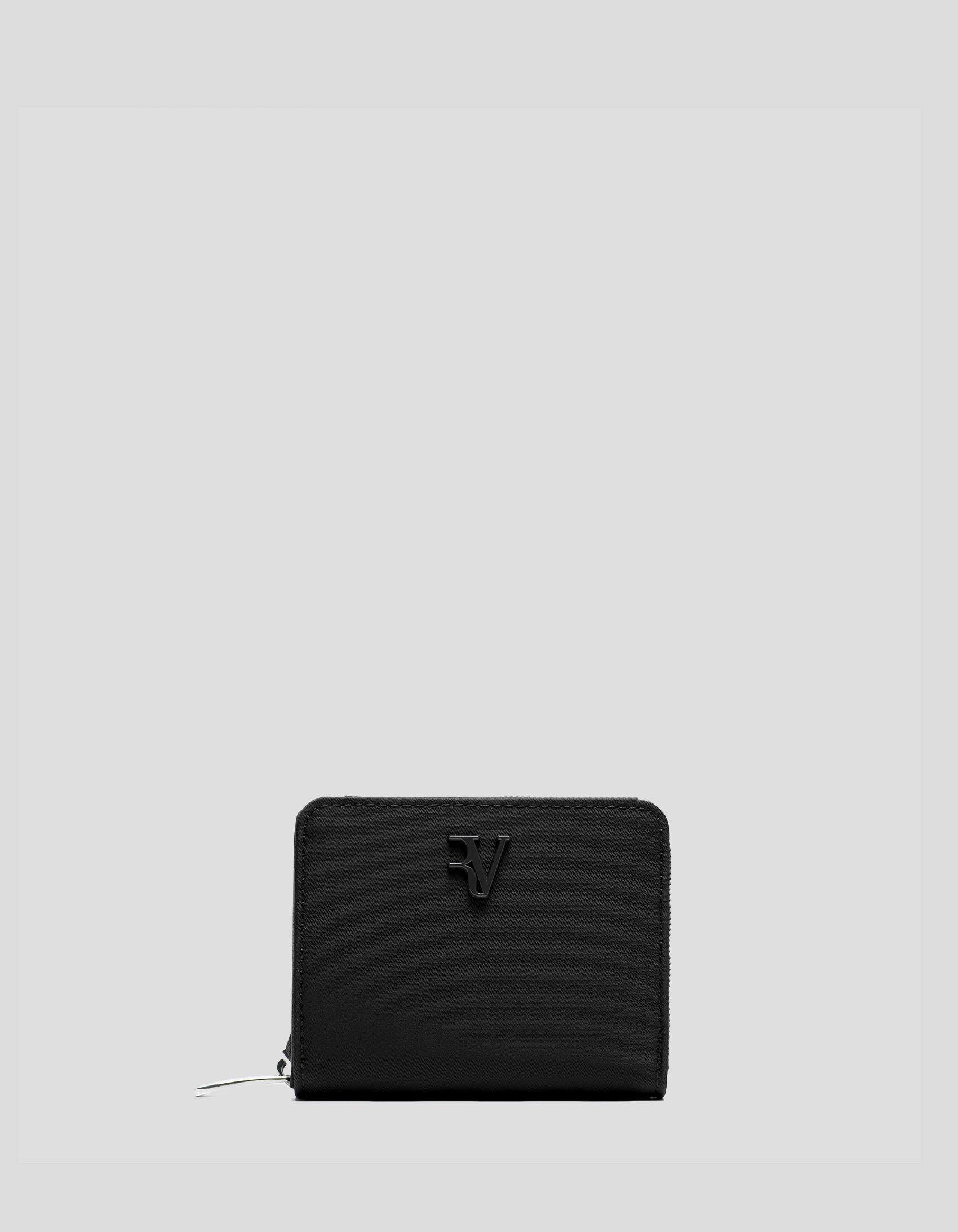 Violet black nylon wallet purse