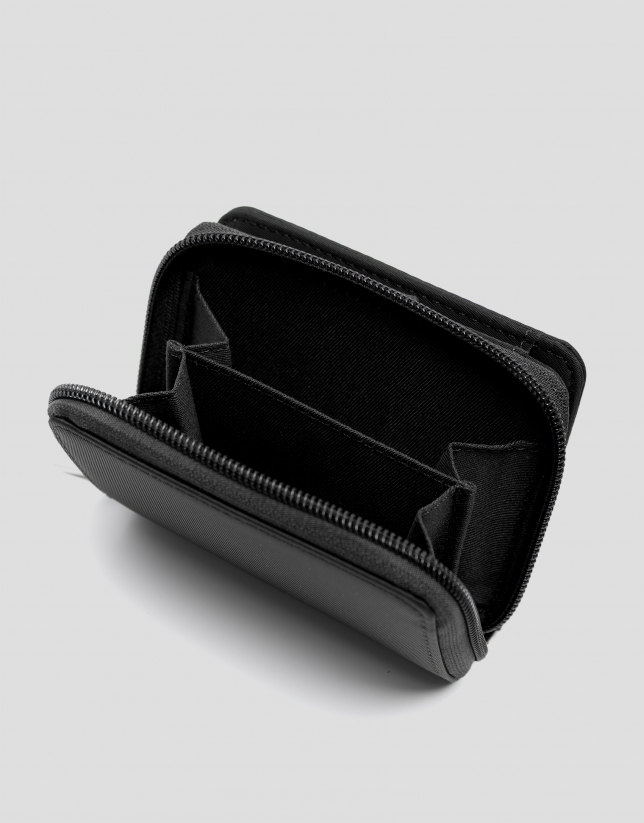 Black nylon coin purse