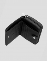 Violet black nylon wallet purse