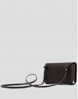 Violet brown nylon shoulder bag