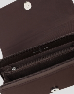 Violet brown nylon shoulder bag