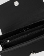 Violet black nylon shoulder bag