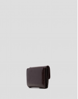 Bruna Mini burgundy crackled leather wallet