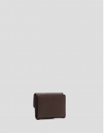 Bruna Mini Wallet in Brown Grained Leather
