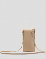 Violet beige nylon mobile phone bag