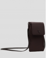 Violeta mobile phone bag in brown nylon