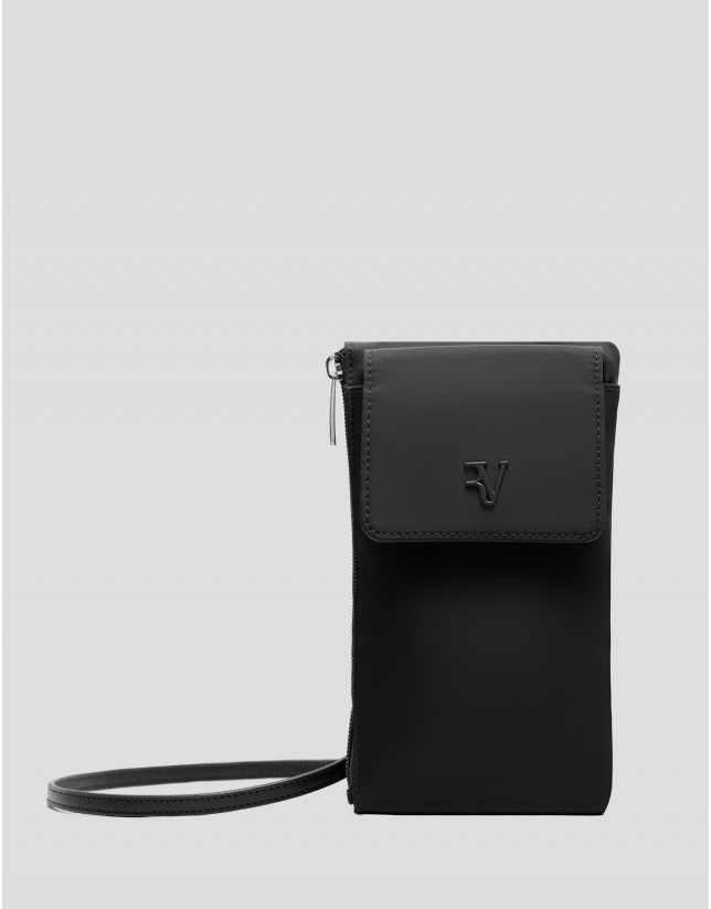 Violeta mobile phone bag in black nylon