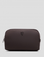 Violet brown nylon toiletry bag