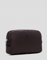 Violet brown nylon toiletry bag