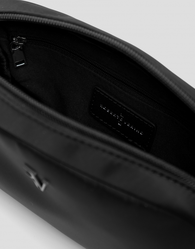 Violet black nylon toiletry bag