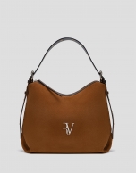 Bolso hobo Margot ante marr&oacute;n