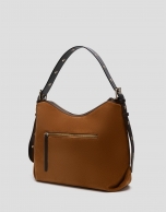 Bolso hobo Margot ante marr&oacute;n