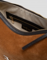 Margot brown suede hobo bag