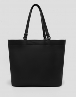 Violeta black nylon shopper bag