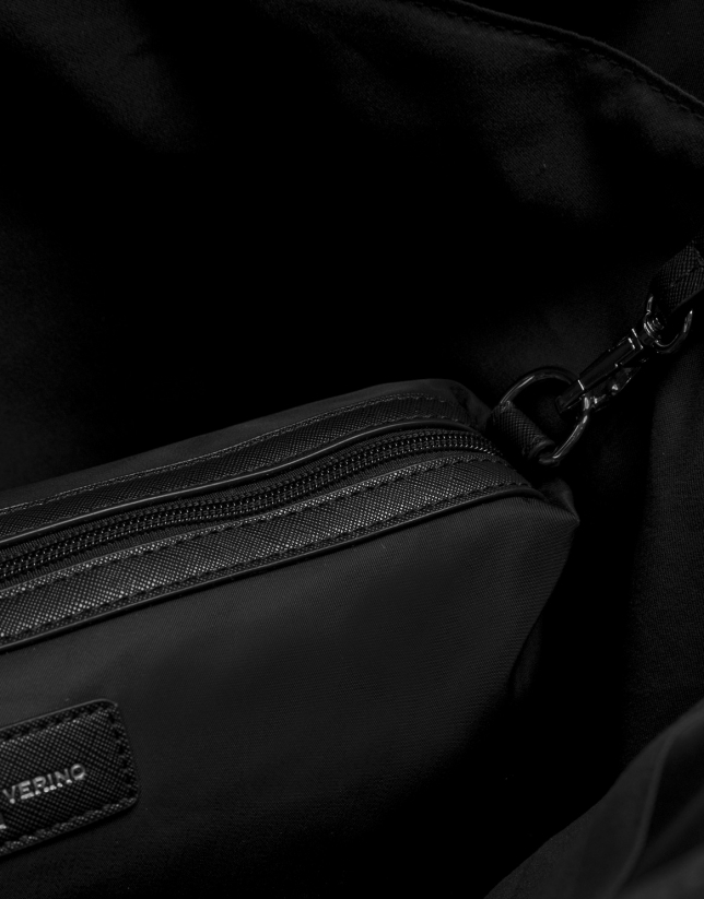 Violet shopper bag black nylon