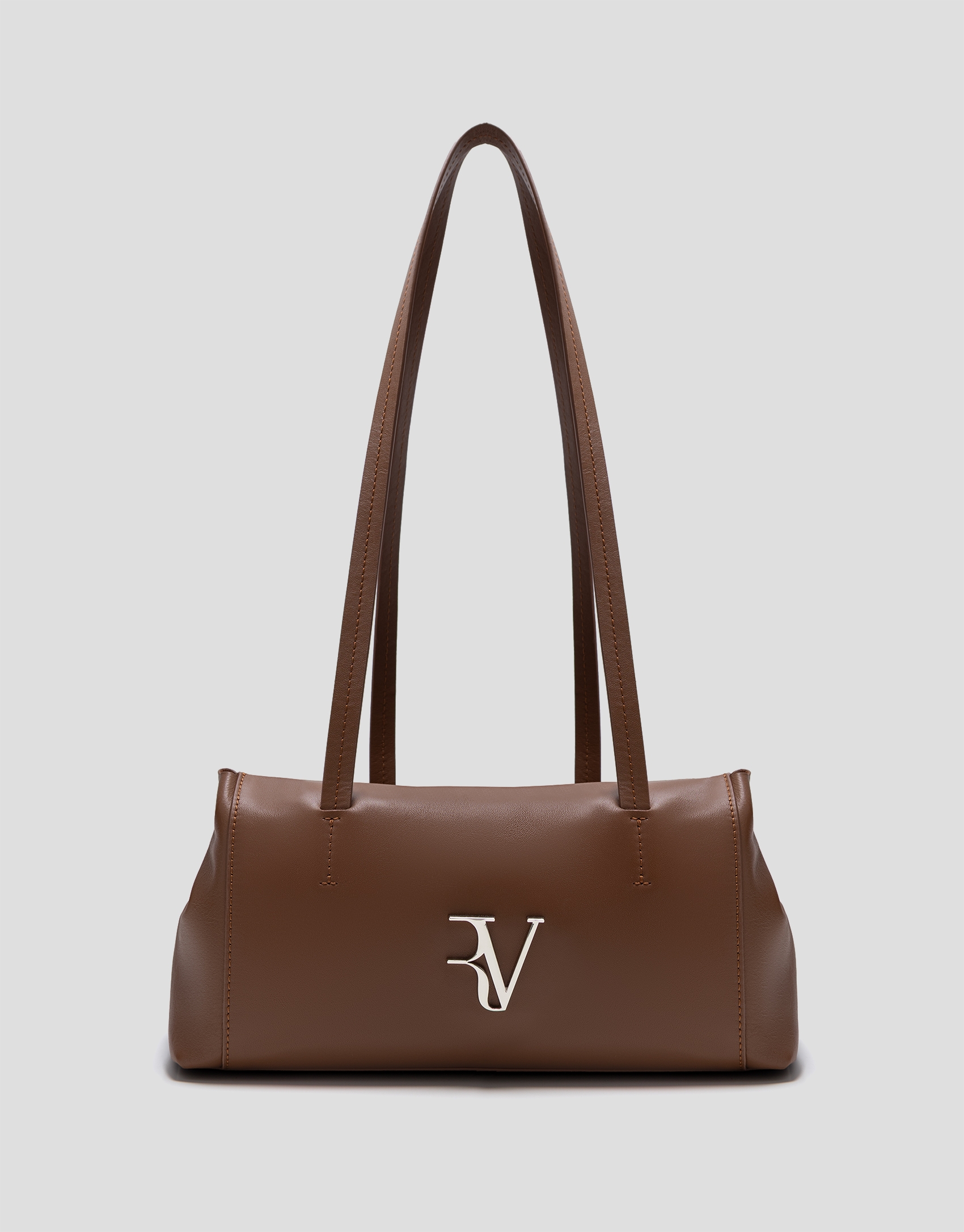 Megan Zipper shoulder bag in light brown leather