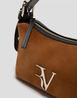 Margot Mini brown suede clutch bag