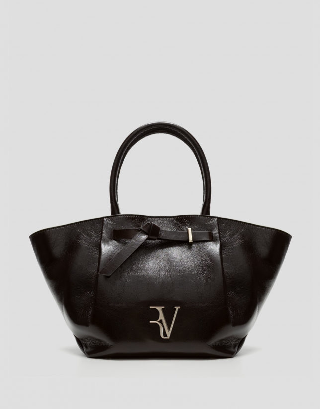 Ares Maxi brown leather handbag