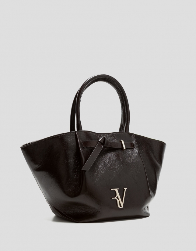 Ares Maxi brown leather handbag