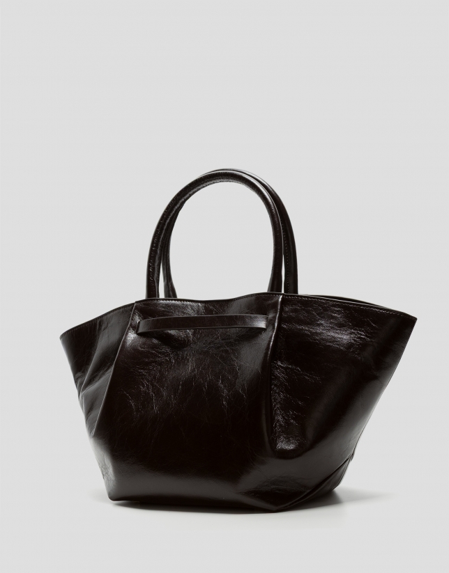 Ares Maxi brown leather handbag