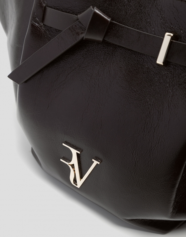 Ares Maxi brown leather handbag