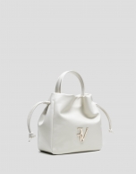 Daniela Midi raw leather handbag