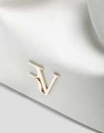 Daniela Midi handbag in ecru leather