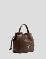 Daniela Midi brown leather handbag