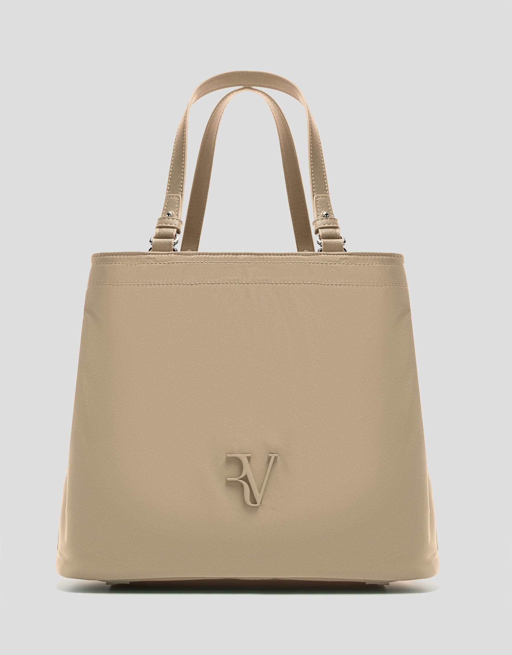 Bolso de mano Hobo Violeta M nailon beige
